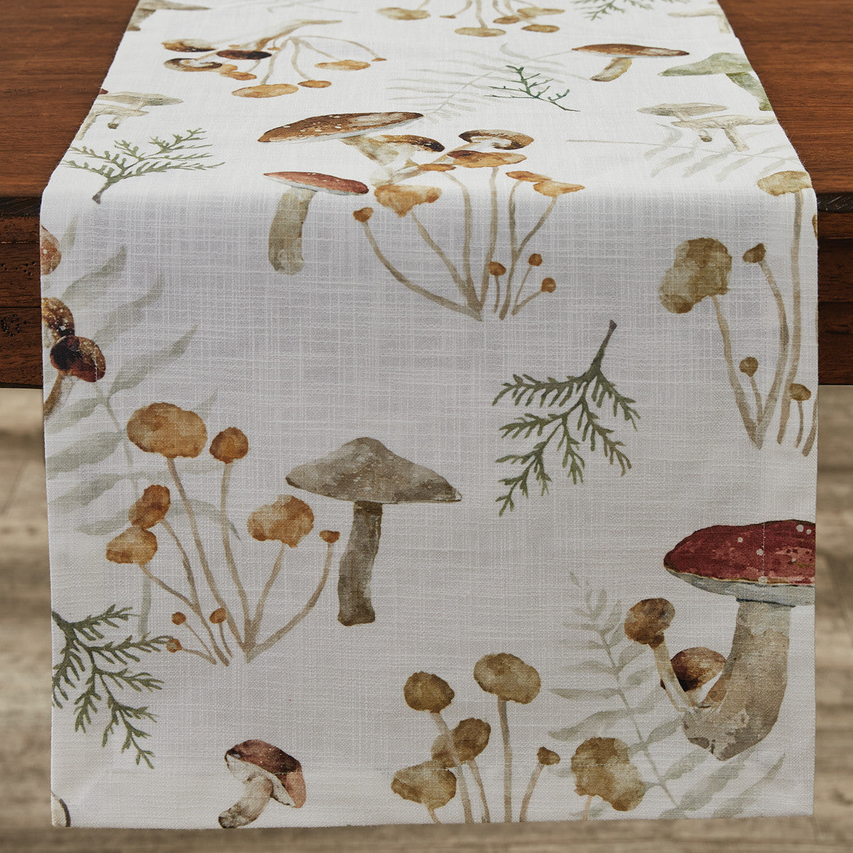 WILD MUSHROOMS TABLE RUNNER 72