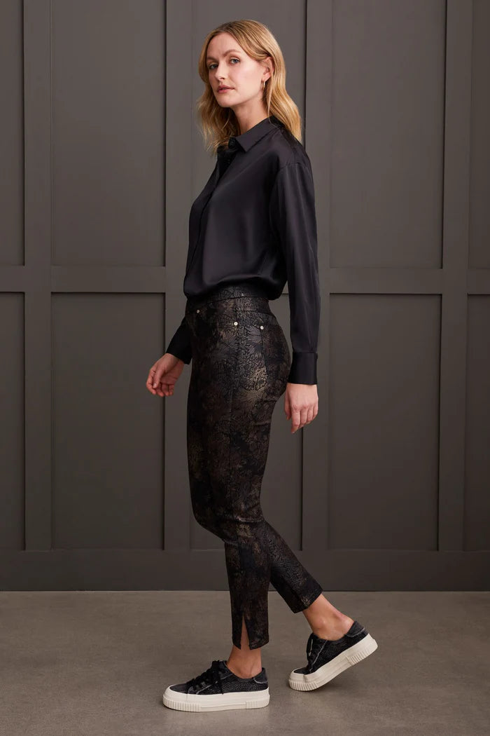 Audrey Black Pull On Ankle Jean main image 1