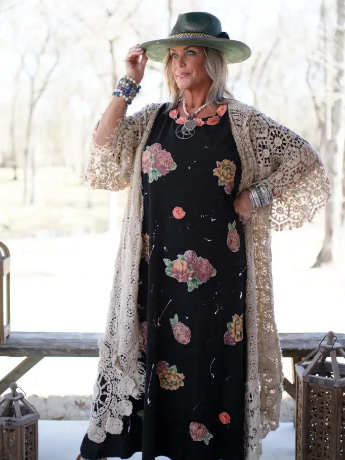 gypsy midi dresses spell and the gypsy collective Hendrix Boho Midi Dress In Cream /gold Size  Med