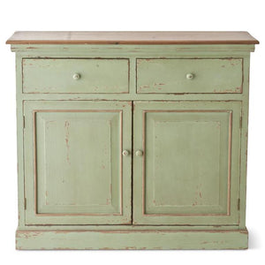 Light Green Wooden Cabinet with two drawers- Pick Up Only