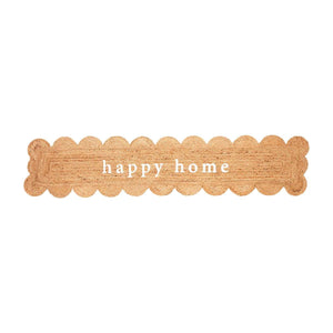 Happy Home Scalloped Table Runner