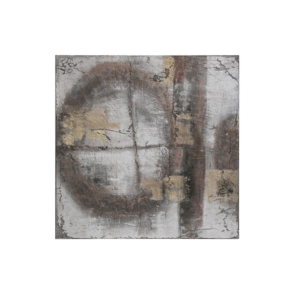 Square Hand-Painted Abstract Canvas Wall Decor