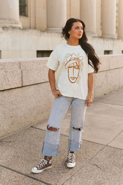 VR312 SUNDAZED & WESTERN RAISED GRAPHIC TEE(7 PIECE- WOMEN)