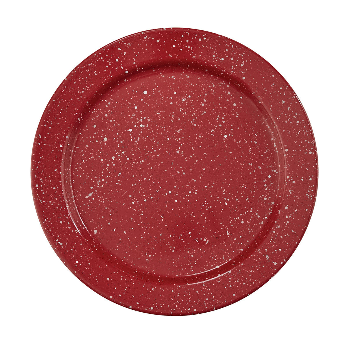 Granite Red Enamelware Dinner Plate