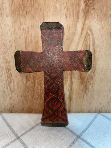 Red Patterned Cross