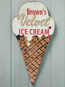 Brown's Velvet Ice Cream Metal Sign