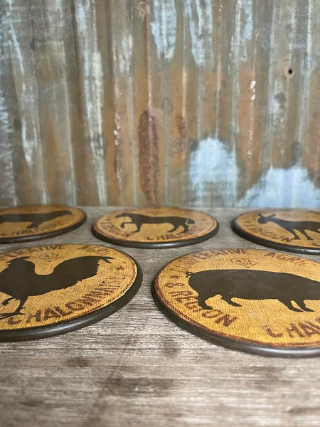 Western Coasters -Set of Six