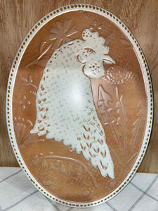 16-1/4" H Embossed Metal Wall Plaque Rooster