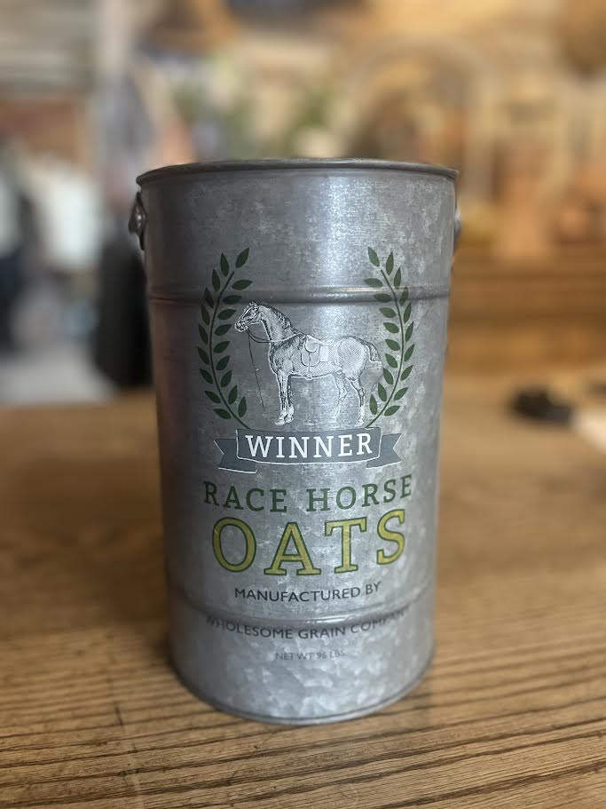 Winners Race Horse Oats Galvanized Bucket