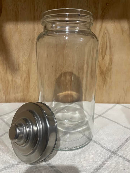 Glass Canister w/Metal Lid