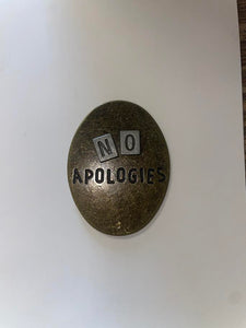 Small Oval Metal Paper Weights w/ Phrases