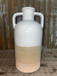 Clay Glazed Vase 8 in