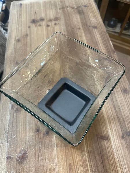 Glass Square Candle Holder