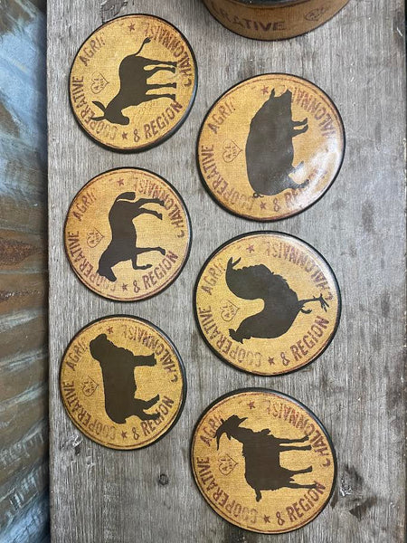 Western Coasters -Set of Six