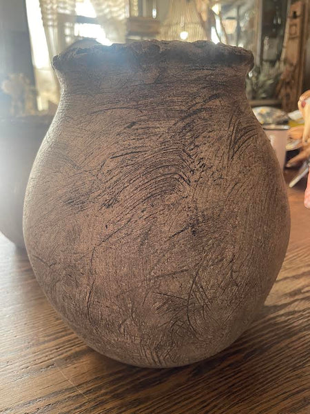 Gray Textured Vase