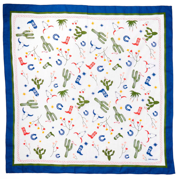 Olivia Square Scarf Western Print Wholesale