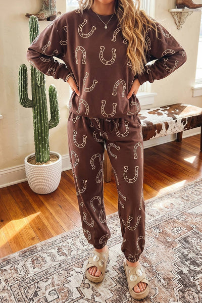 LDC Western Long Sleeve Silhouette Two Piece Pants Set