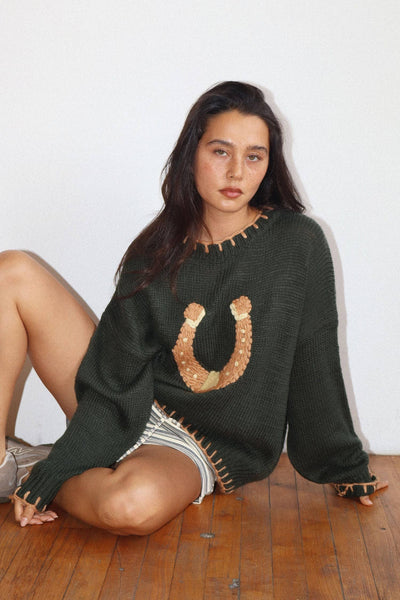 Horseshoe Stitch Oversized Sweater