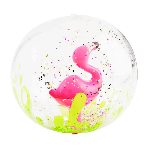 Flamingo Glitter Beach Ball FLAMINGO GLITTER BEACH BALL