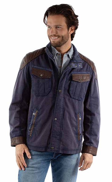 Scully Men's Canvas & Leather Trim Jacket