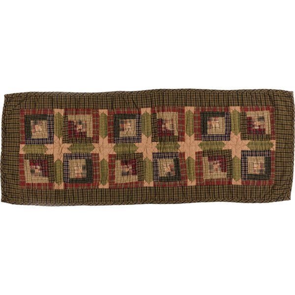 Tea Cabin Patchwork Log Cabin Quilted Table Runner 13x36