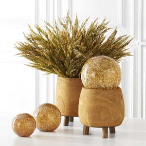 BROWN & GOLD SPECKLED GLASS GLOBES 3 Size Options