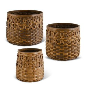 BROWN ROUND NESTING BASKETS 3 Size Options