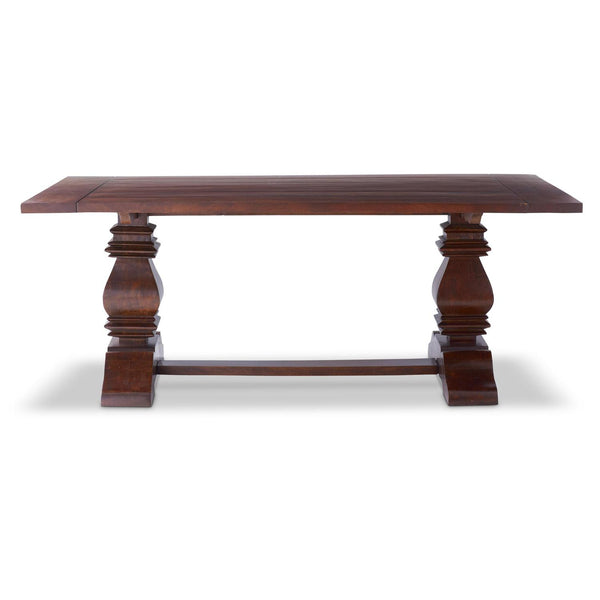 79 INCH DARK WALNUT MANGO WOOD DINING TABLE~Pick up only