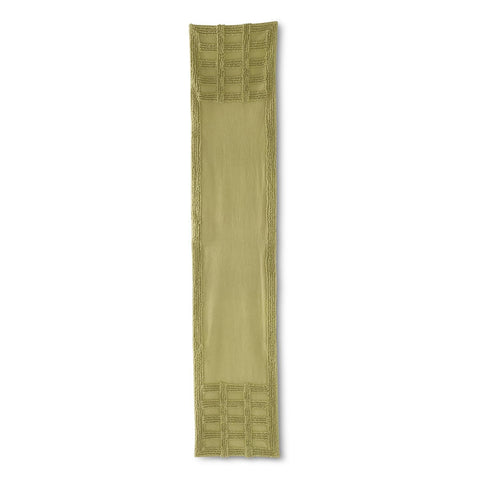 72 INCH GREEN KNIT TABLE RUNNER