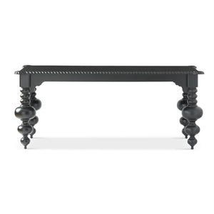 72 Inch Black Acacia Wood Turned Leg Console Table***Pick Up Only