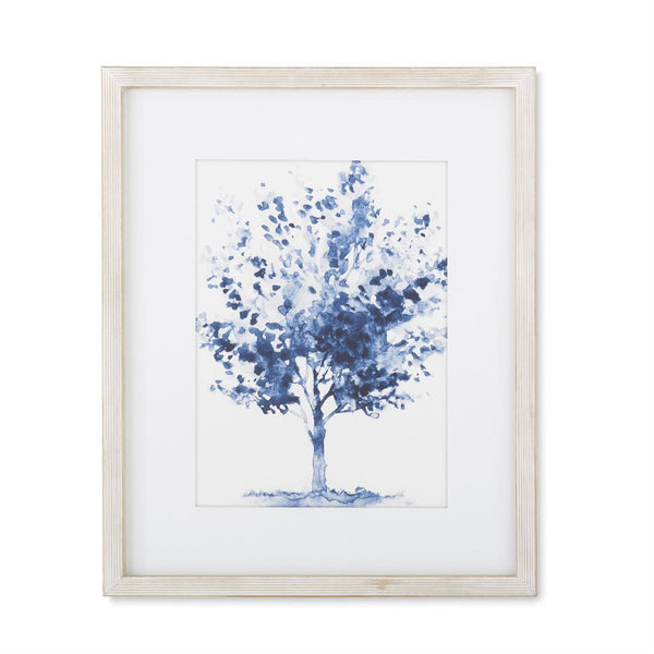 Assorted 23.5 Inch Natural Framed Blue Tree Prints (2 Styles)