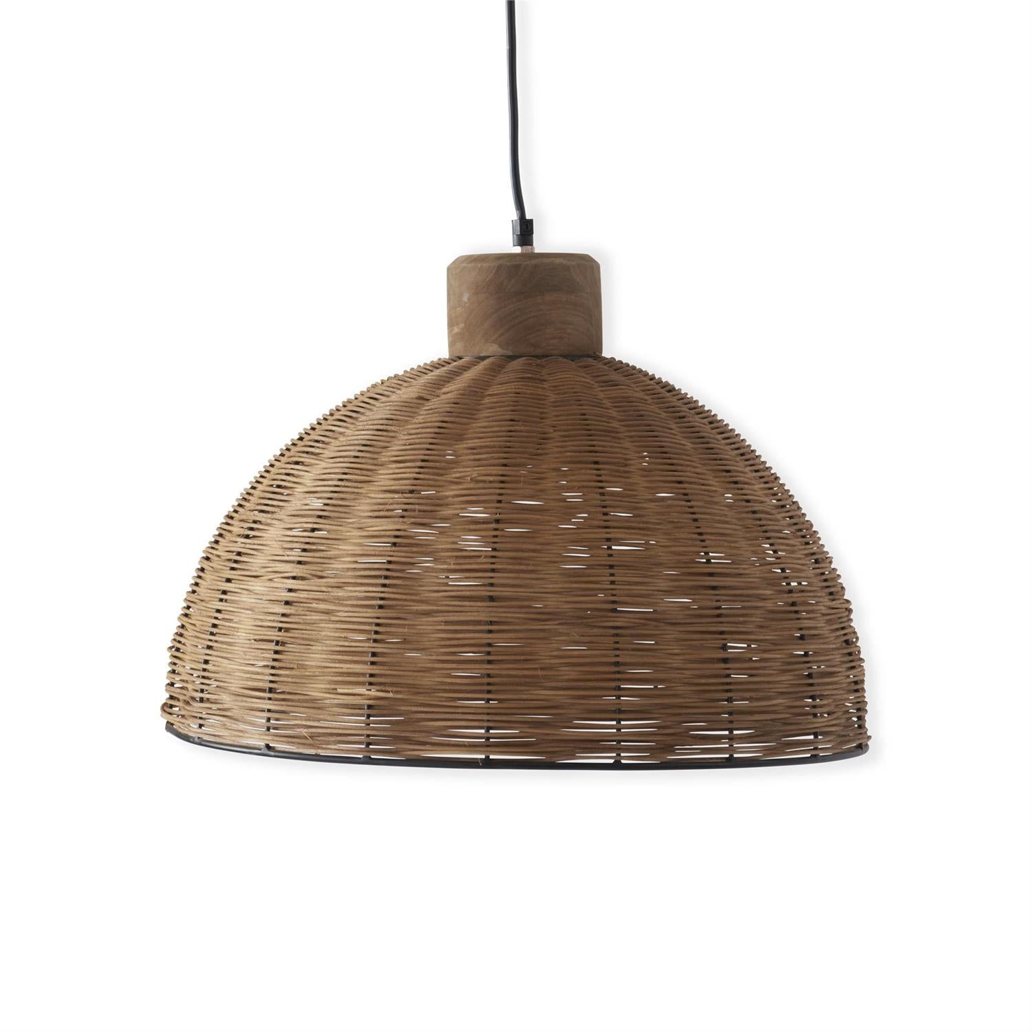 18 Inch Natural Rattan Pendent Light