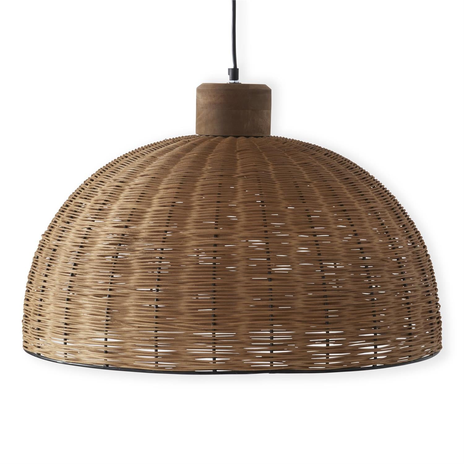 24 Inch Natural Rattan Pendent Light