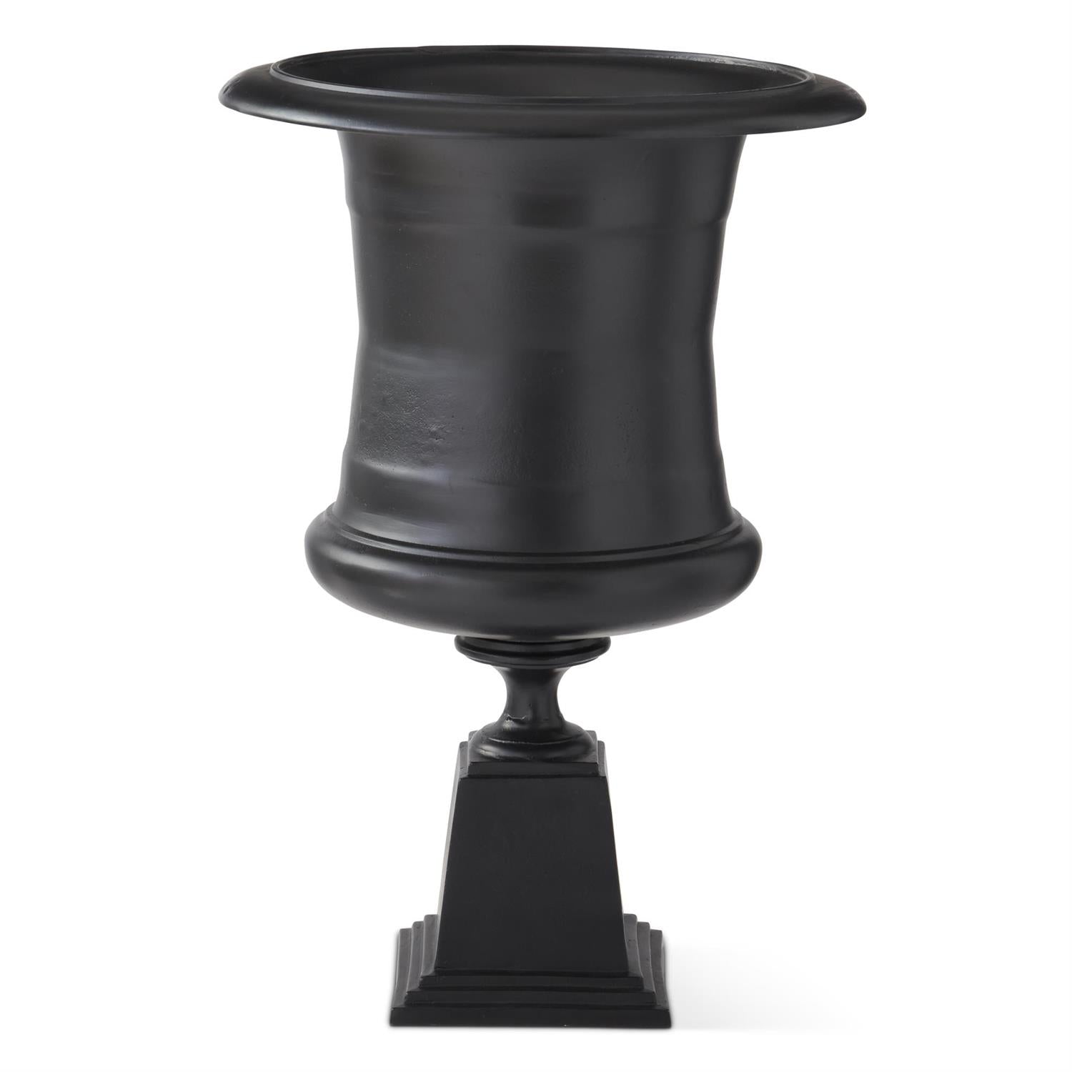 33.75 Inch Matte Black Tall Cast Urn