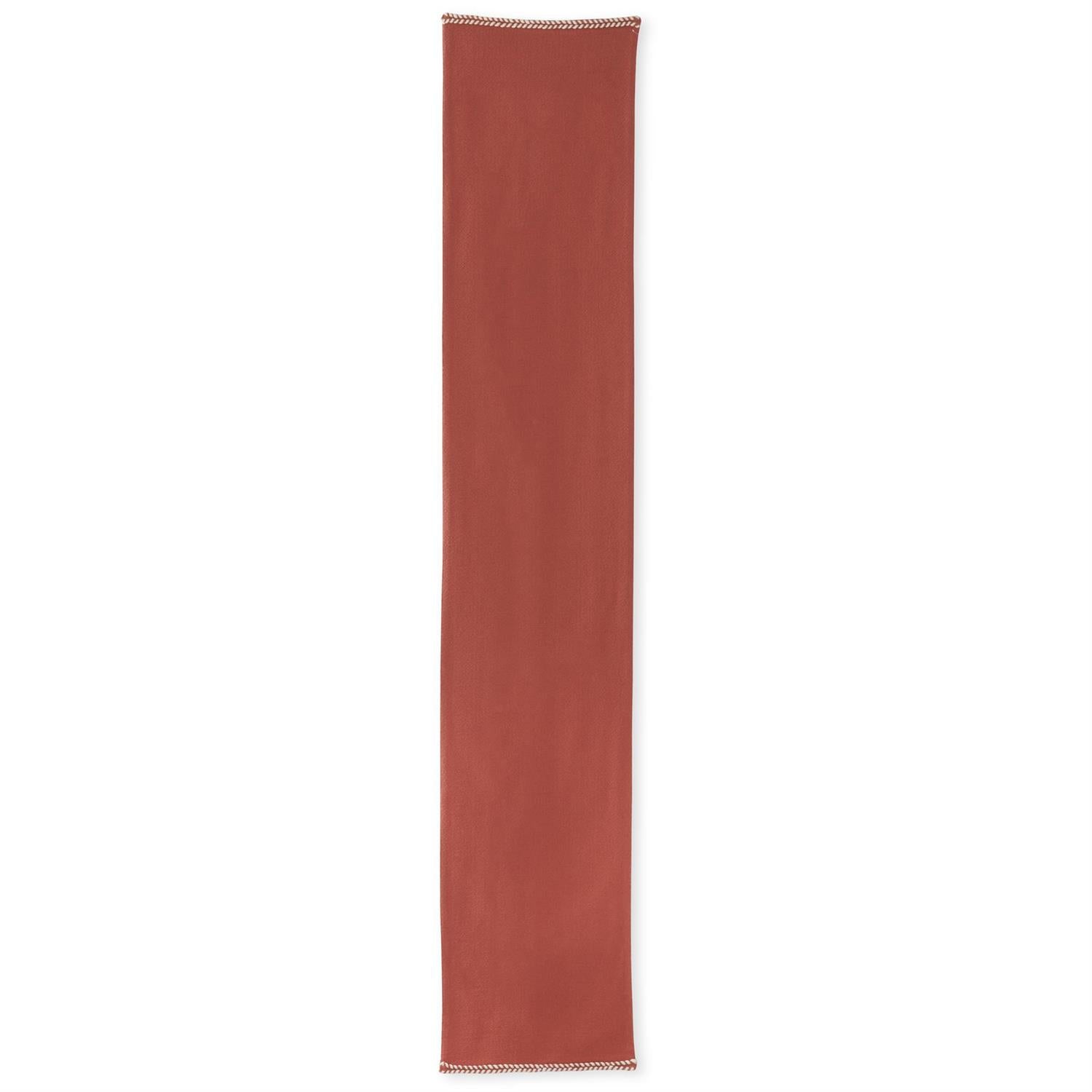 72 Inch Rust Woven Cotton Table Runner