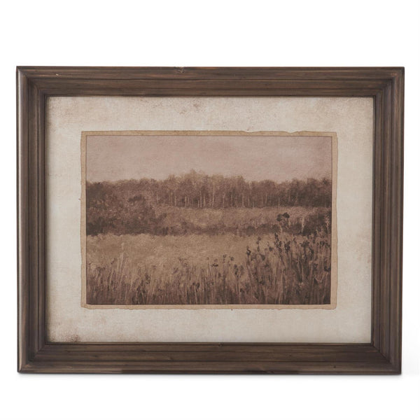 Set Of 4 19.75 Inch Dark Fir Wood Framed Naturescape Prints (4 Styles)