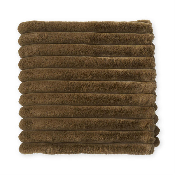 60 Inch Olive Green Faux Fur Throw Blanket