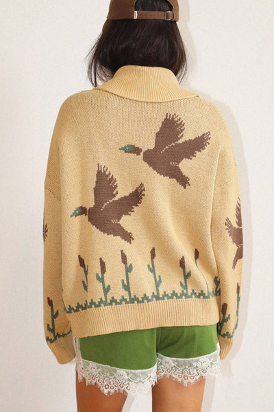 Desert Bird Knit Zip Cardigan