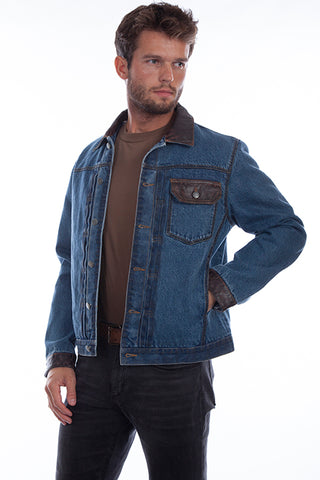 Scully Men's Denim Style Button Up Jacket