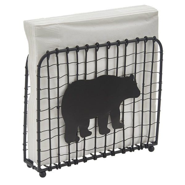 Black Bear Wire Napkin Holder