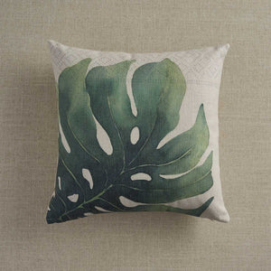 Tropical Leaf Feather Pillow