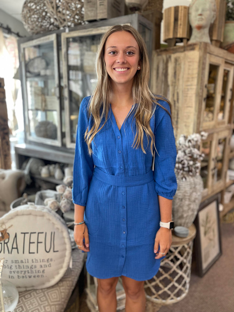 montana shirt dress Montana Denim Midi Shirtdress - Light Blue - Short Sleeves w/ Button Down Front, L