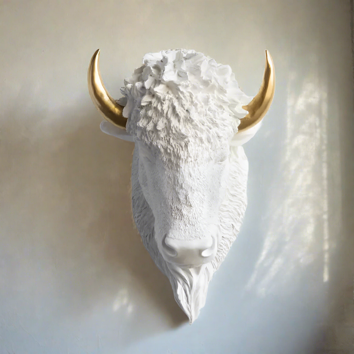 Faux Bison Wall Mount