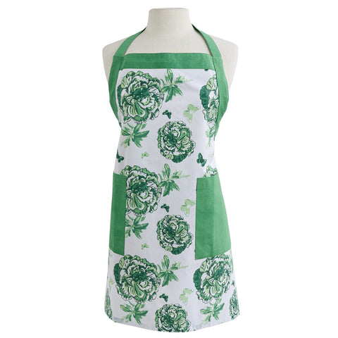 FLORALS AND FLITTERS APRON - GREEN