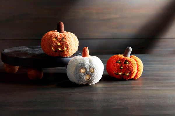 Mini Shearling Pumpkins 3 Color Options