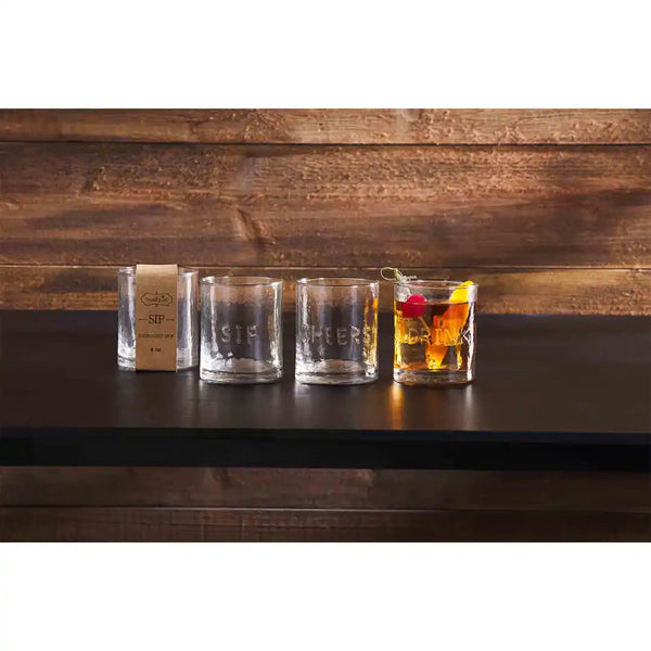 SIP OLD FASHIONED GLASS 2 Style Options