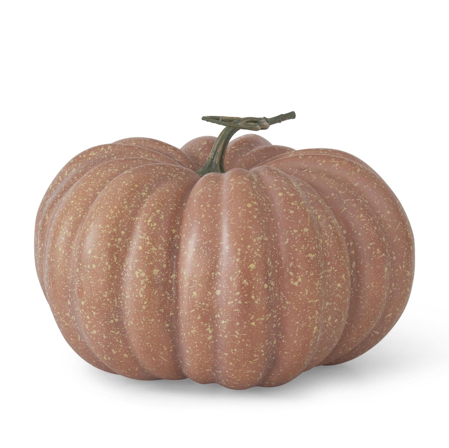7.75 Inch Brown & Yellow Speckled Pumpkin