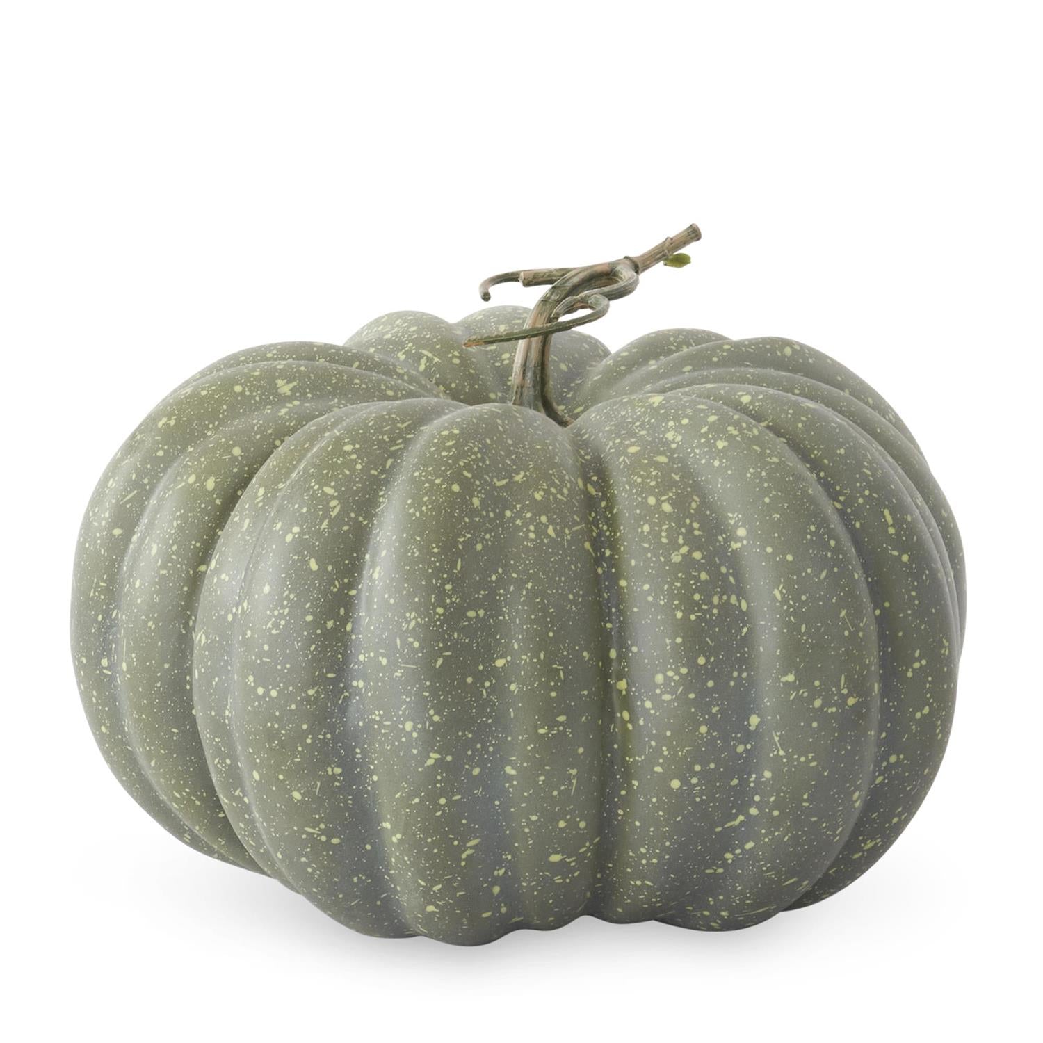 7.75 Inch Green & Yellow Speckled Pumpkin