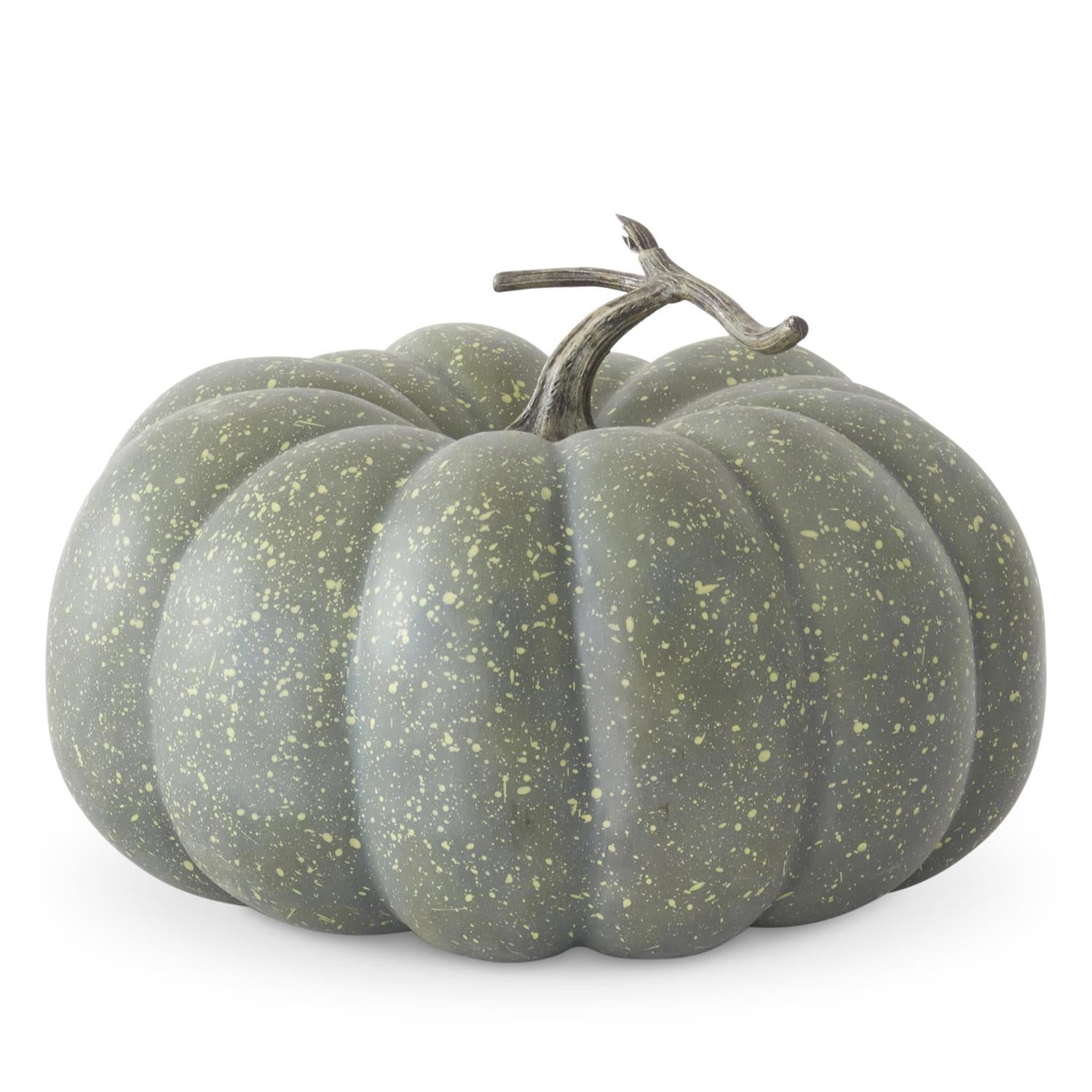 10 Inch Green & Yellow Speckled Pumpkin