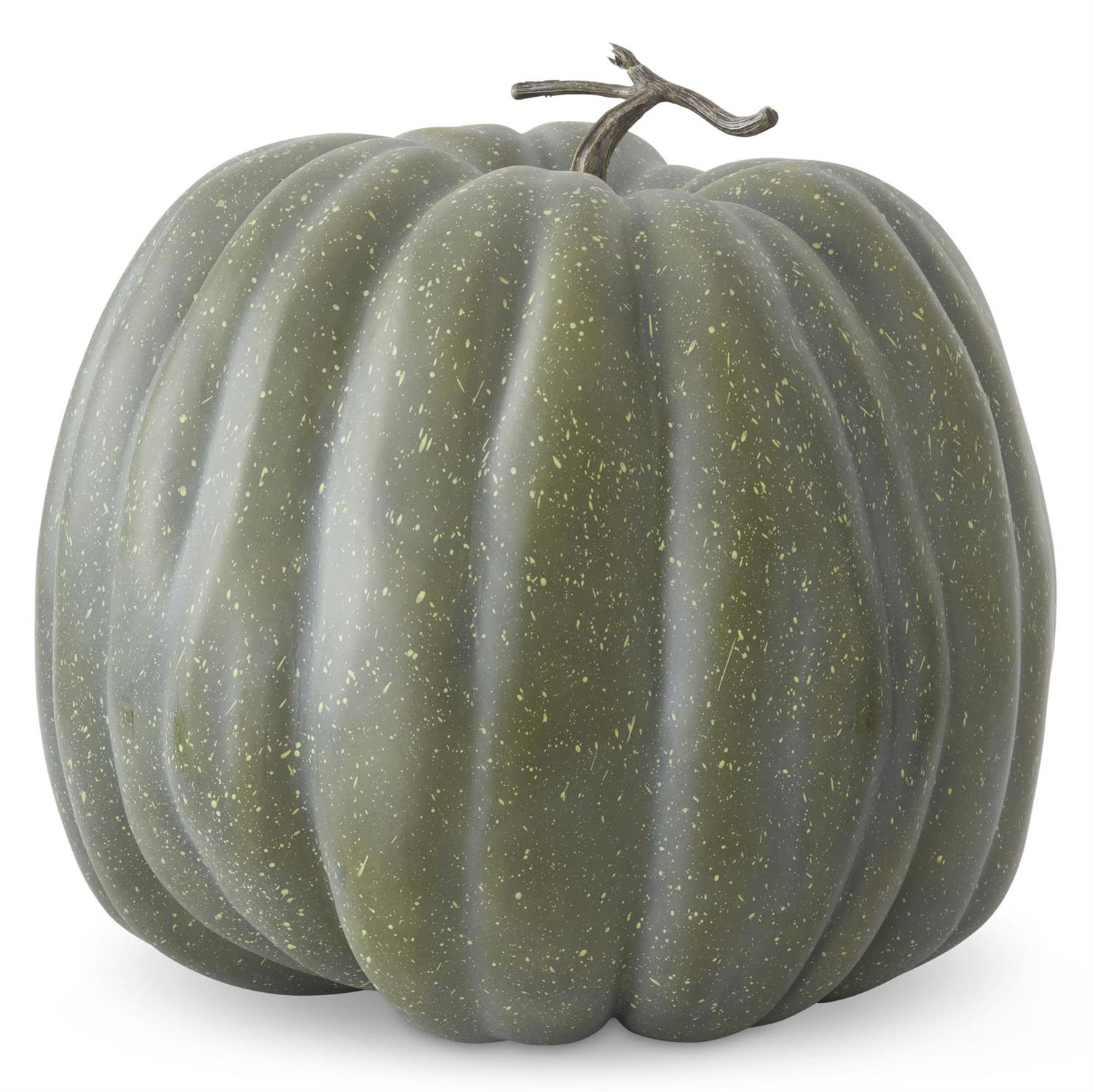 19 Inch Green & Yellow Speckled Pumpkin